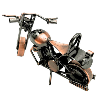 Modelmotor Chopper M33 met gravure - metaal, koper-antraciet, 15x6x9,5 cm