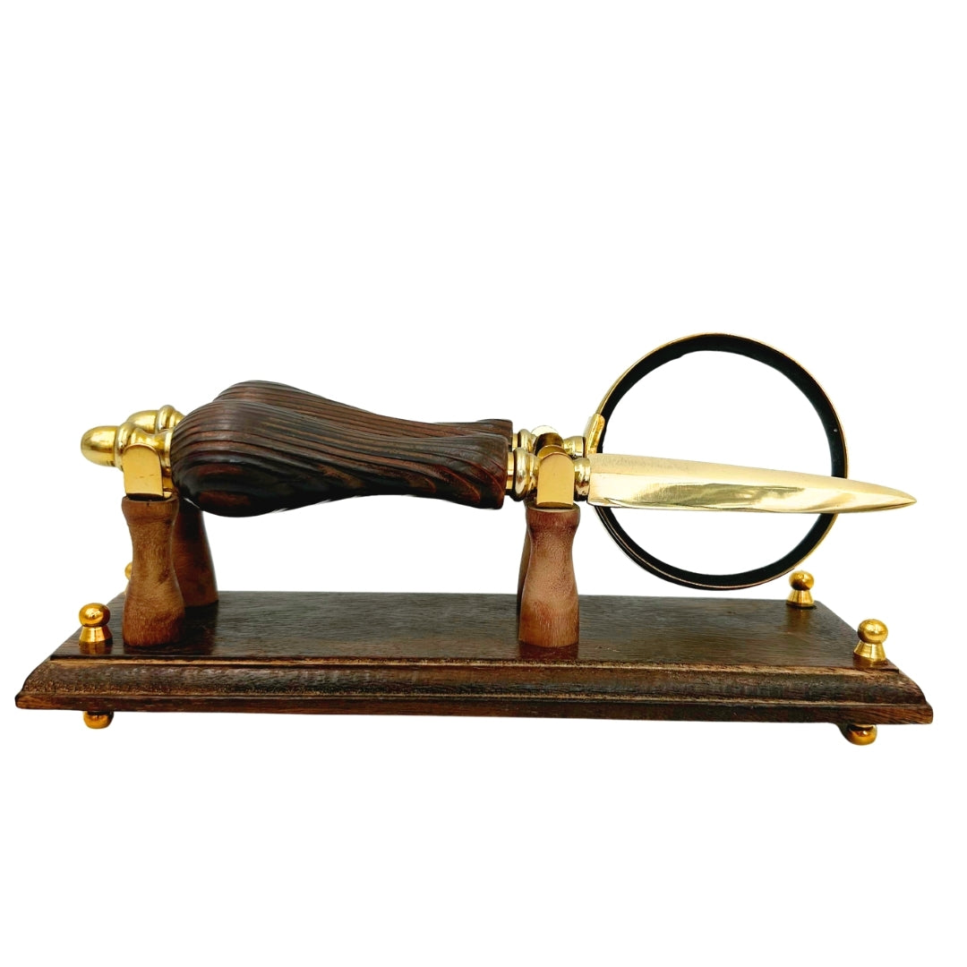 Stijlvolle retro bureauset met gravure