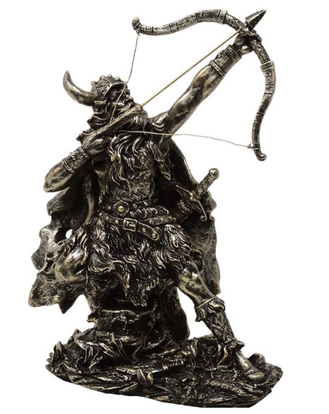 Decoratief beeldje Viking MC-23142 met mogelijkheid tot personalisatie met gravure, hoogte 19,5 cm, polyresin, ideaal als cadeau