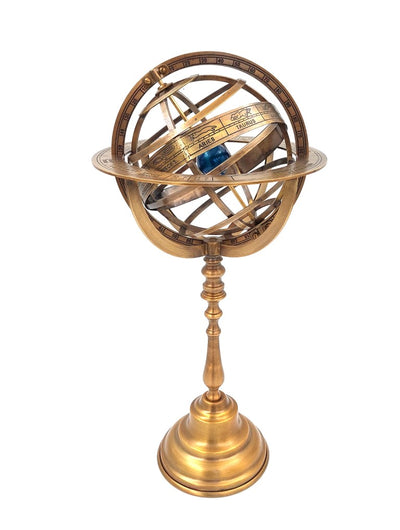 Messing sferisch astrolabium 39cm met mogelijkheid tot personalisatie door gravure