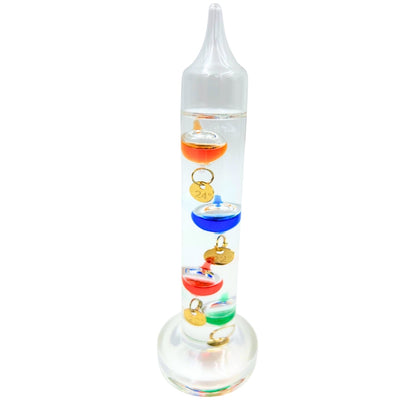 Galileithermometer Galileo met gepersonaliseerde gravure – elegante interieurdecoratie in glaskleur