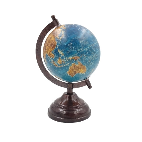 Decoratieve globe Blue Ocean met gepersonaliseerde gravure