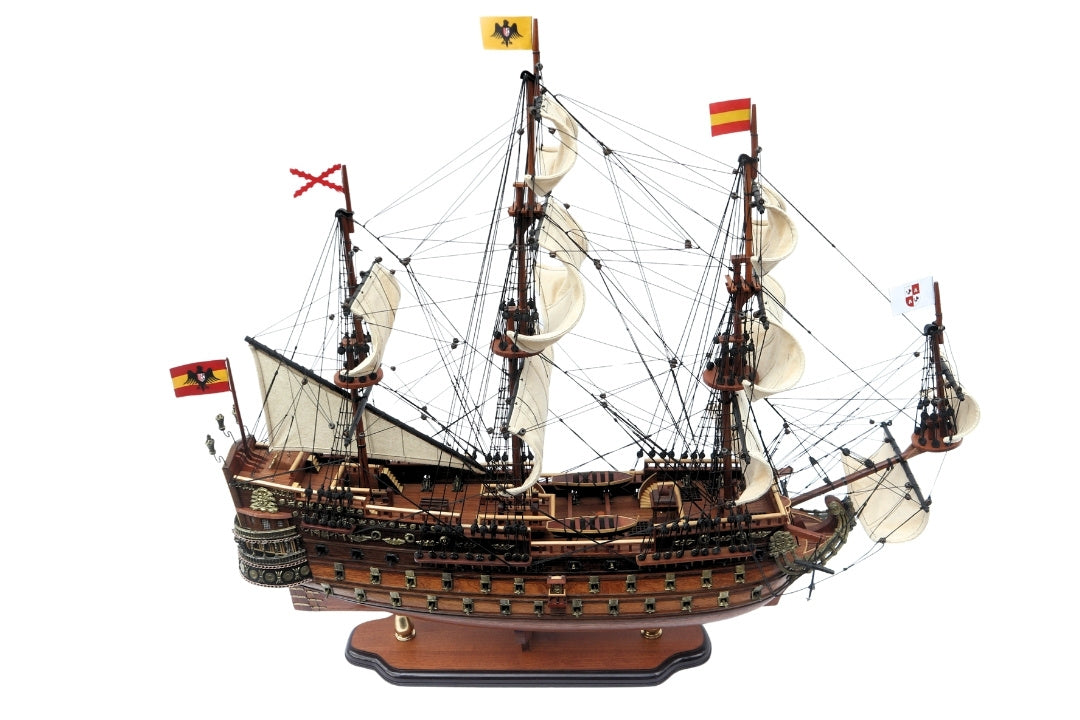 Model van het zeilschip San Felipe 80cm, mogelijkheid tot personalisatie door gravure