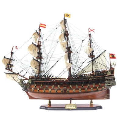 Model van het zeilschip San Felipe 80cm, mogelijkheid tot personalisatie door gravure