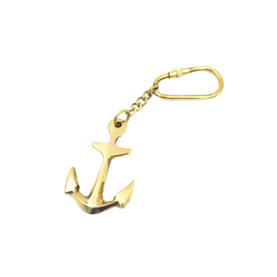 Messing sleutelhanger anker KR104 met mogelijkheid tot personalisatie met gravure
