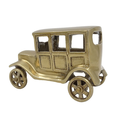 Metalen model van een retro BMW Dixi-auto in antiek messingkleur met personaliseerbare gravure