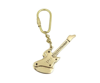 Messing sleutelhanger gitaar in elegante doos – Geschenk voor een gitarist - KRT21A