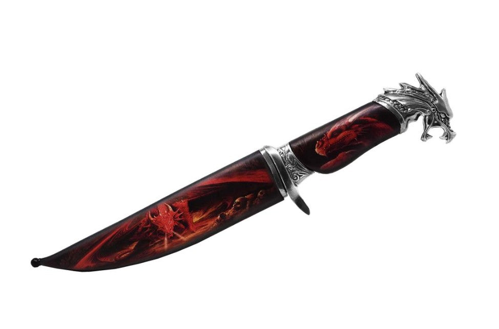 Decoratieve stalen dolk met drakenhandvat