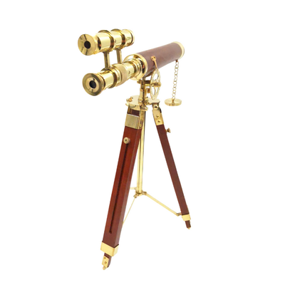 Messing telescoop op driepoot 57 cm met mogelijkheid tot personalisatie met gravure