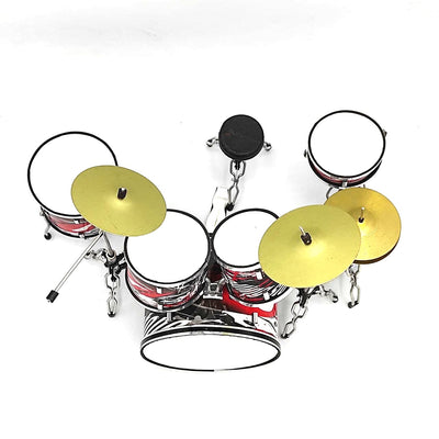 Mini-verzameldrumstel MDR-0312 met mogelijkheid tot personalisatie met gravure, van metaal en kunststof, hoogte 15cm, ideaal cadeau voor een muziekliefhebber