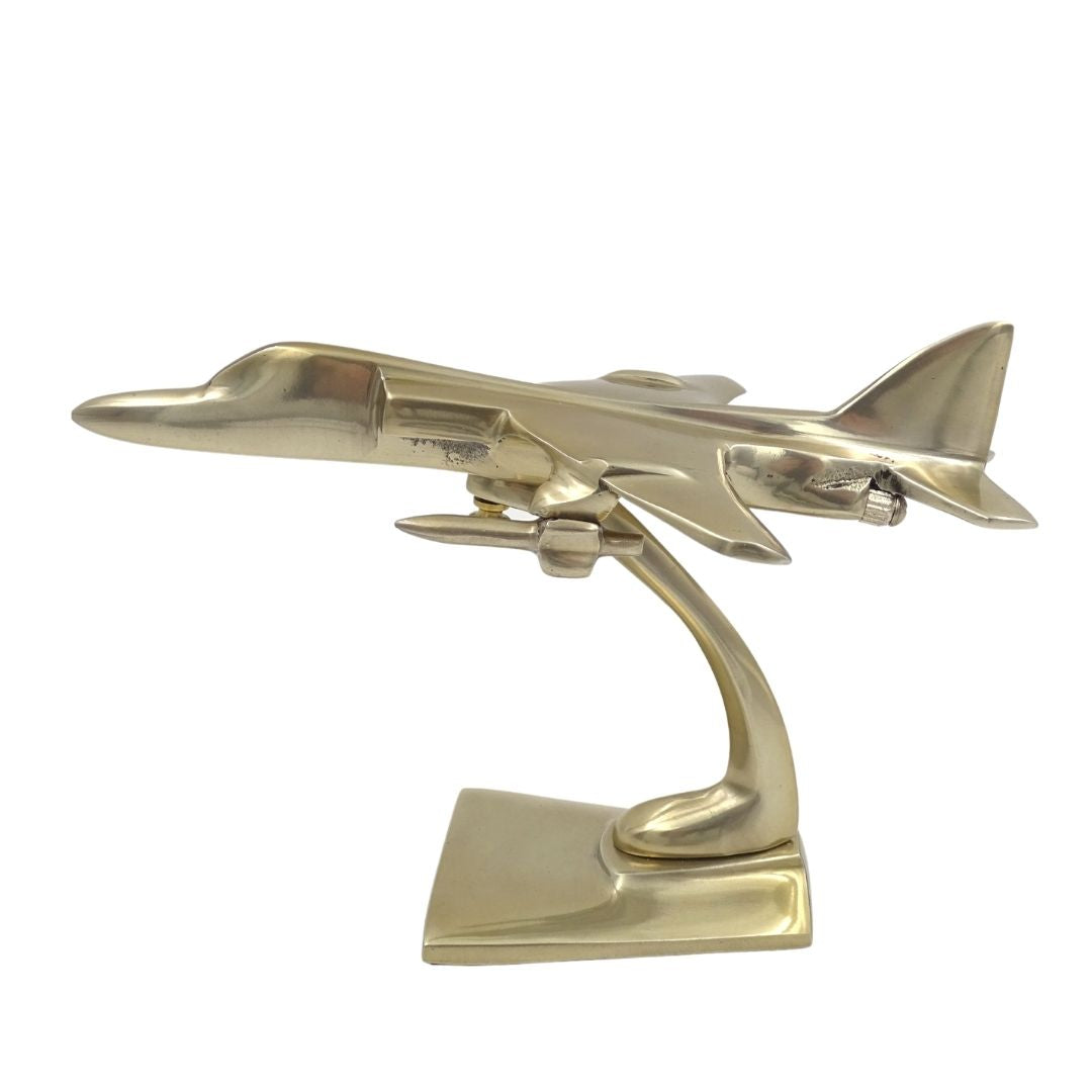 Metalen model van de Jaguar-straaljager in goudkleur, personaliseerbaar met gravure