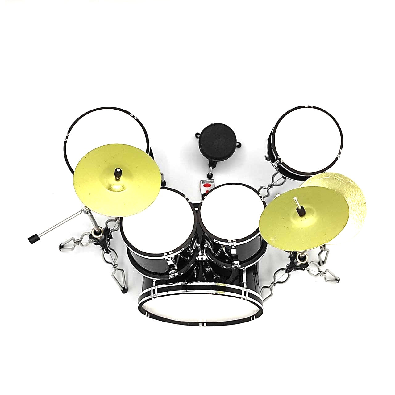 Zwart mini-drumstel MDR-0022 op schaal 1:5 met mogelijkheid tot personalisatie met gravure