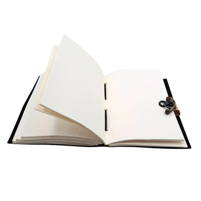 Maritiem retro leren notitieboek Zeilschip met gravure