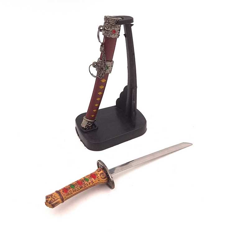 Katana - briefopener SW-199 met mogelijkheid tot personalisatie met gravure, ideaal als cadeau, hoogte 18 cm, decoratieve schede inbegrepen