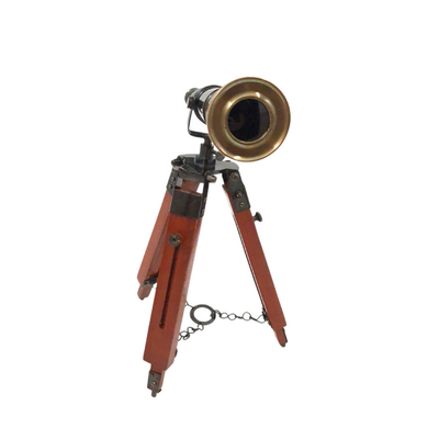 Messing telescoop op driepoot met mogelijkheid tot personalisatie met gravure - elegant decoratief element als cadeau, hoogte verstelbaar tot 30 cm