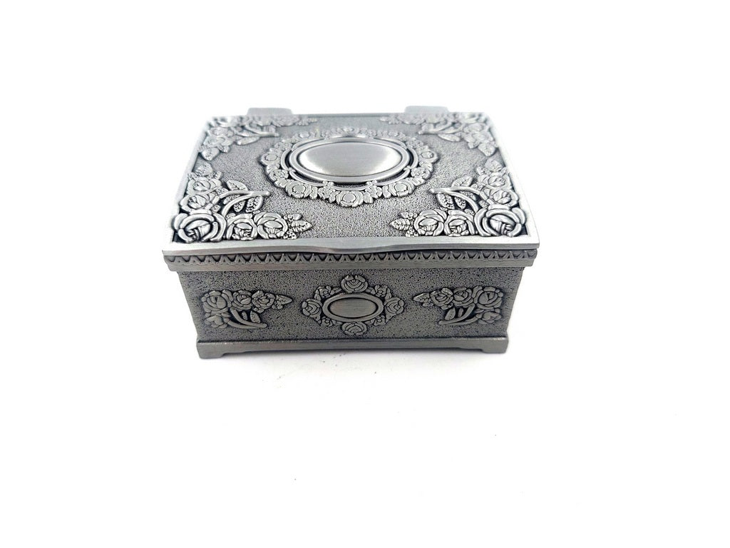 Metalen sierdoos ALBIN 2178A met mogelijkheid tot personalisatie met gravure, ideaal als cadeau - 6x5x3 cm, elegant design, duurzaam materiaal