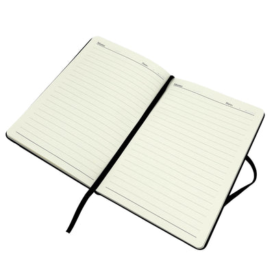Elegante geschenkset Classico met personalisatie - leren notitieboek A5, paraplu, pen, visitekaarthouder en sleutelhanger in esthetische geschenkdoos