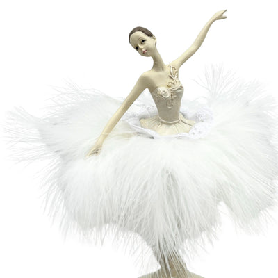 Muziekdoos ballerina Sneeuwkoningin beweegbaar 23,5 cm met gravure