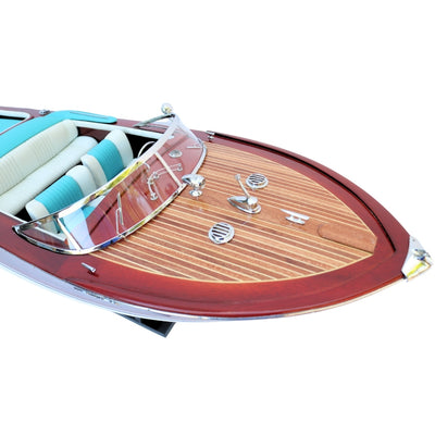 Exclusief model van de motorboot Riva Aquarama 87cm met mogelijkheid tot personalisatie door gravure