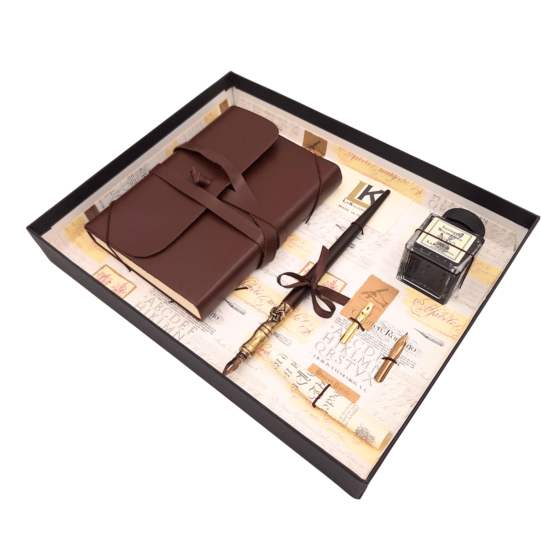 Exclusieve kalligrafieset met notitieboek