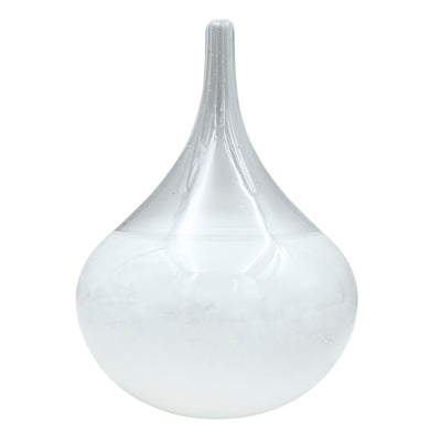 FitzRoy-stormbarometer - druppel Storm Glass met mogelijkheid tot personalisatie met gravure - elegant cadeau in druppelvorm, hoogte 11 cm, glazen vat met unieke kristallen die reageren op weersveranderingen