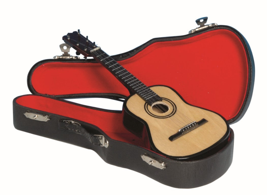 Muziekdoos Malodia klassieke gitaar in zwarte koffer met graveermogelijkheid