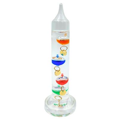 Galileithermometer Galileo met gepersonaliseerde gravure – elegante interieurdecoratie in glaskleur