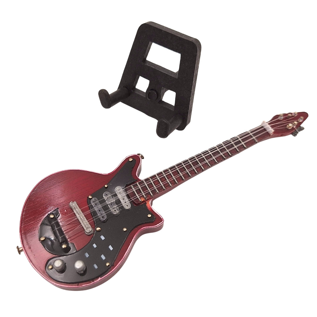 Mini-gitaar 15cm in Brian May-stijl met personaliseerbare gravure