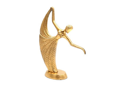 Gouden decoratief beeldje Danseres van aluminium met mogelijkheid tot personalisatie met gravure