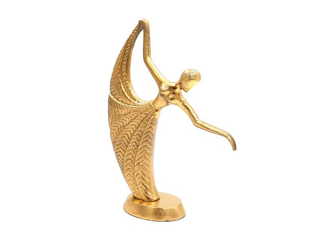 Gouden decoratief beeldje Danseres van aluminium met mogelijkheid tot personalisatie met gravure