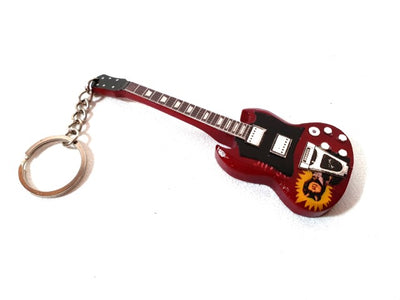 Sleutelhanger in de vorm van een AC/DC-gitaar