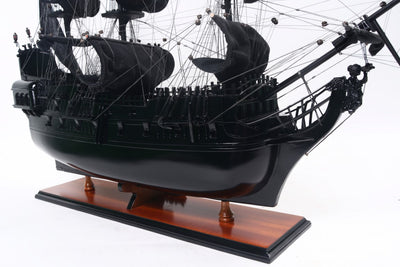 Model van het piratenschip Black Pearl BP80R met personaliseerbare gravure, lengte 89 cm, exclusief cadeau voor elke gelegenheid, kunstambacht, houten standaard