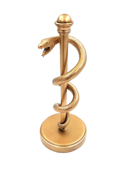 Gouden esculaap 30cm met mogelijkheid tot personalisatie met gravure