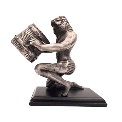 Decoratief beeldje Waterman AQU van aluminium, gepersonaliseerde gravure, ideaal als cadeau, hoogte 18 cm, klassieke en art-decostijl