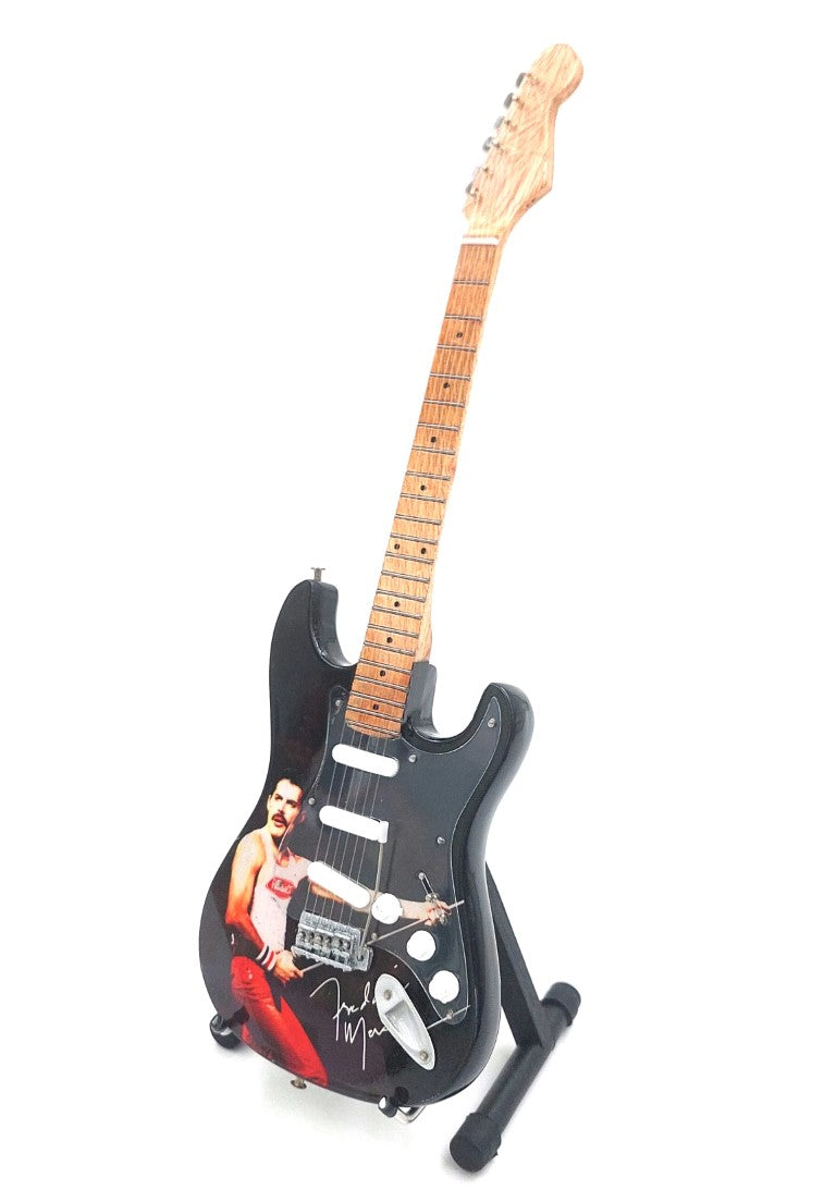 Mini-verzamelgitaar Freddie Mercury met gravure