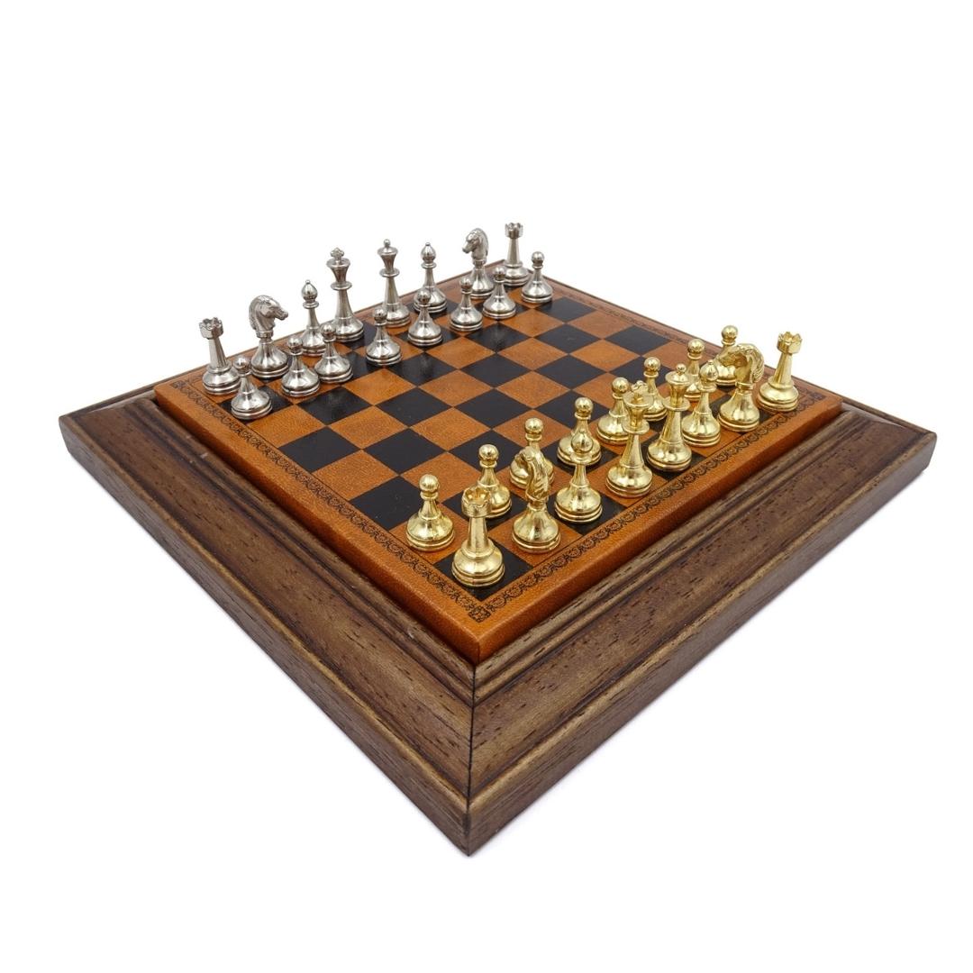 Exclusief metalen magnetisch schaakspel Italfama 18x18 cm – N300