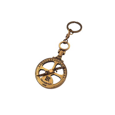 Maritieme sleutelhanger astrolabium H82 met gepersonaliseerde gravure - ideaal cadeau voor liefhebbers van astronomie, diameter 45 mm, gemaakt van zamak - stijlvol accessoire voor sleutels