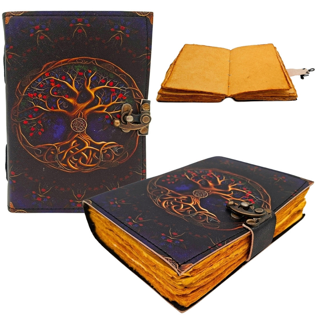 Leren notitieboek Vintage Retro 200 pagina's met gravure