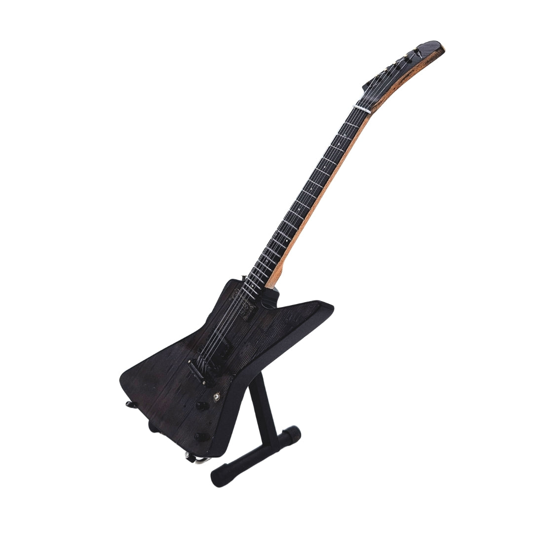 Minigitaar Metallica James Hetfield MGT-8860 met gravure - Mahoniehouten decoratie 27,5 cm als cadeau voor rockfans en verzamelaars