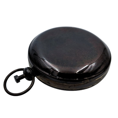 Retro toeristisch kompas van messing met antieke afwerking en mogelijkheid tot graveren – ideaal cadeau voor reizigers en natuurliefhebbers – afmetingen 6 x 5 x 1,75 cm, sluit met een deksel dat het glas beschermt