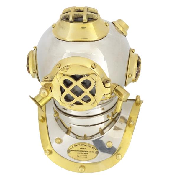 Messing duikhelm US Navy Mark IV met mogelijkheid tot personalisatie met gravure - ideaal cadeau voor elke gelegenheid, hoogte 20 cm, maritieme replica DIVER - DH93