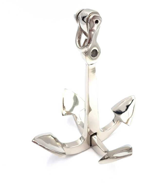 Metalen anker 20 cm zilver met mogelijkheid tot gravure - maritieme decoratie als cadeau voor liefhebbers van de zee en zeilen