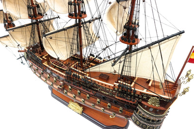 Model van het zeilschip San Felipe 80cm, mogelijkheid tot personalisatie door gravure