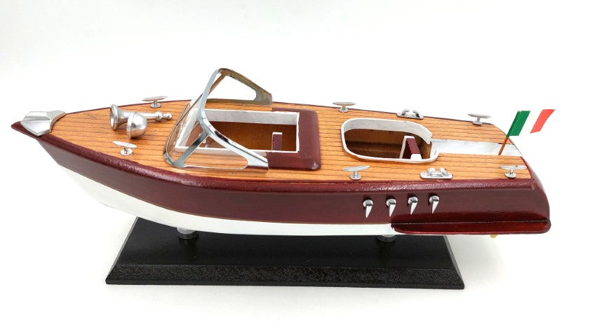 Model van motorboot Reeva van hout 35x11x13 cm