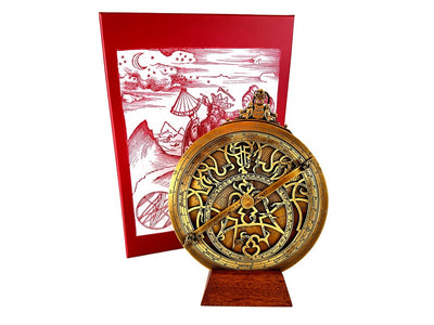 Messing astrolabium Rojas H34 met mogelijkheid tot personalisatie met gravure – diameter 20 cm, elegant cadeau voor elke gelegenheid, handgemaakt navigatie- en astronomisch instrument in renaissancestijl