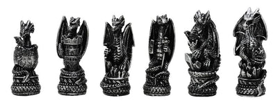 Fantasy drakenschaakspel met gepersonaliseerde gravure