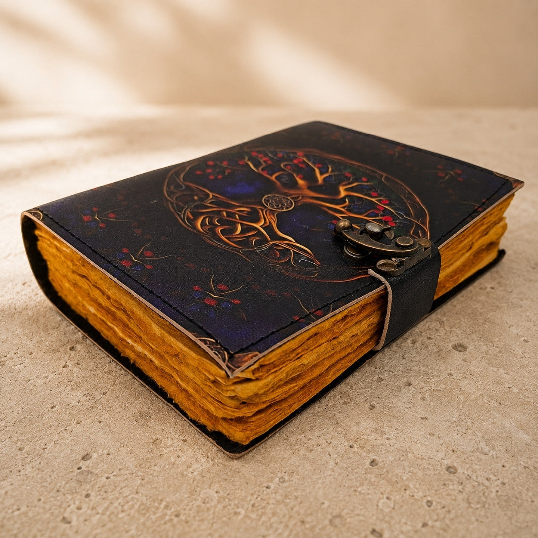 Leren notitieboek Vintage Retro 200 pagina's met gravure