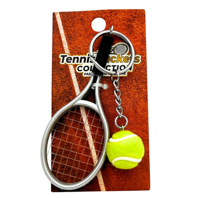 Sportieve sleutelhanger tennisracket met mogelijkheid tot graveren