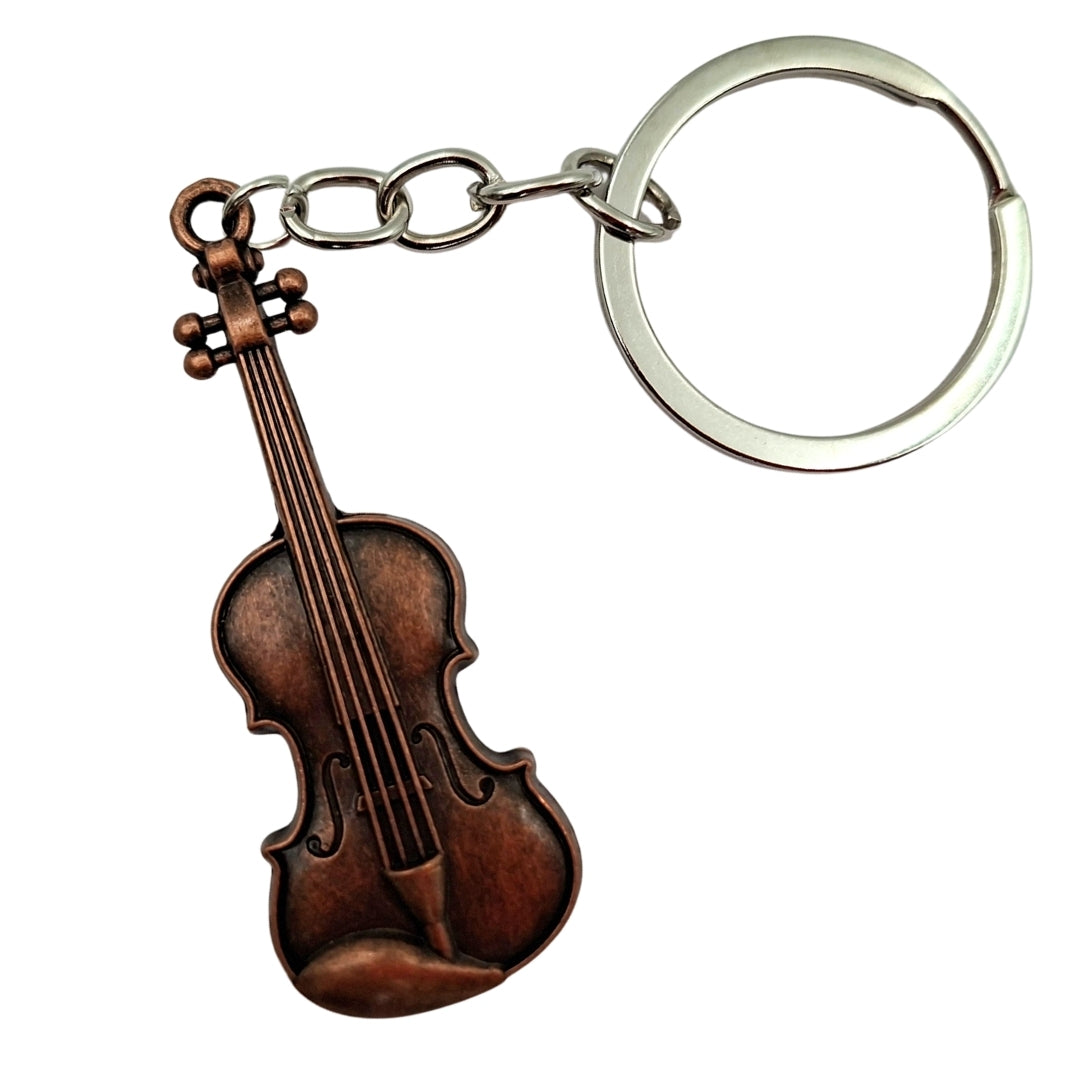 Muzikale metalen sleutelhanger viool MKT-0145