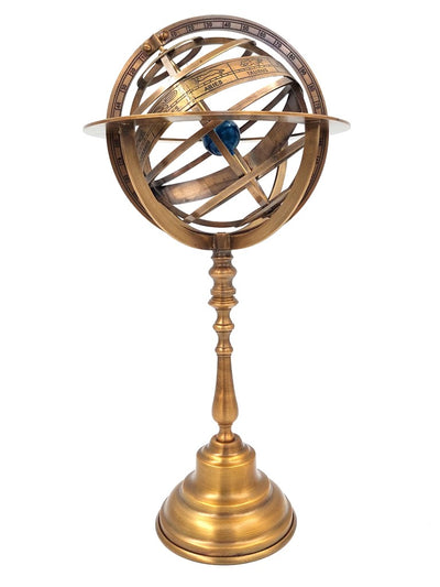 Messing sferisch astrolabium 39cm met mogelijkheid tot personalisatie door gravure